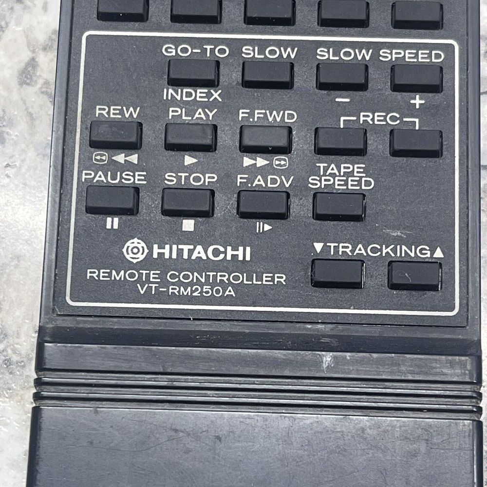 Hitachi VT-RM250A Remote Control Cleaned UnTested. - Picture 2 of 6